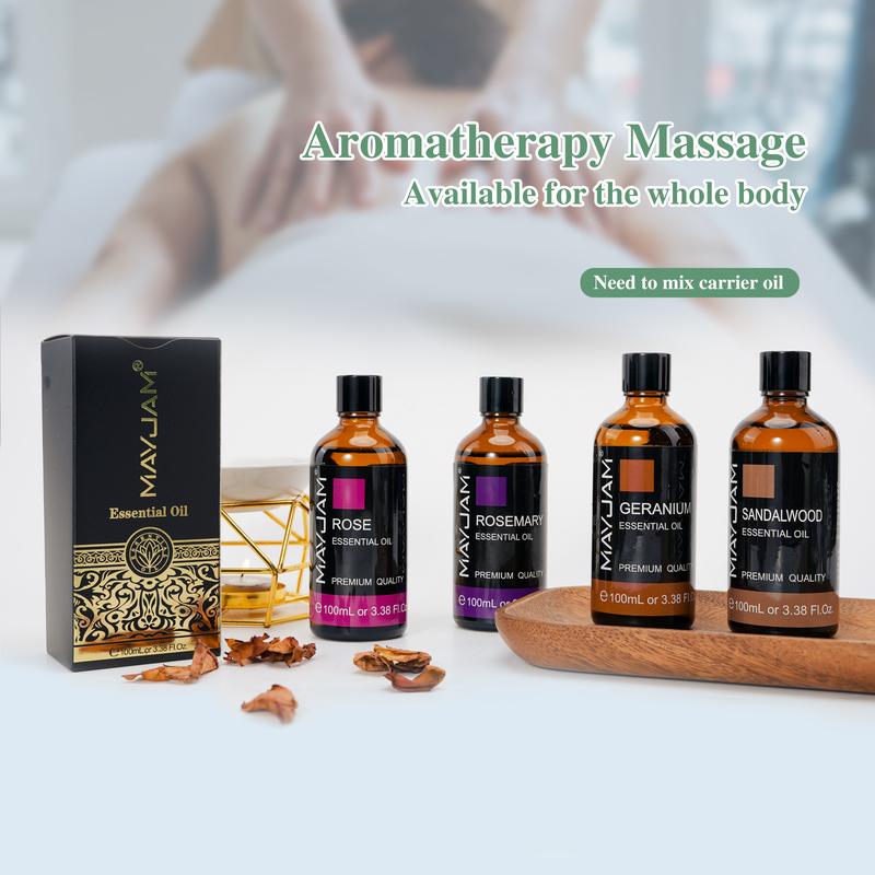 MAYJAM 100ML Glass Bottle Essential Oil, Scented Oils for Airfreshener, Home Fragrance, Perfume, Household, House Smell Good Products, Scent Gift